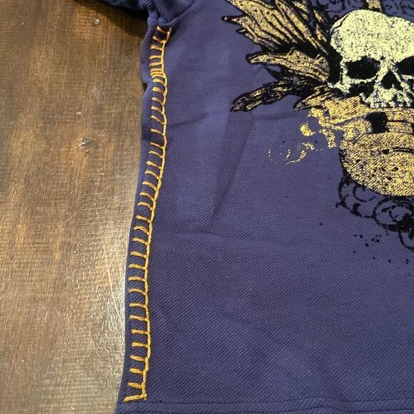 Kids Navy Blue Graphic Polo Shirt - Picture 3 of 7